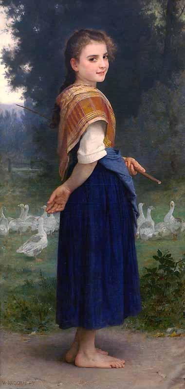 William-Adolphe Bouguereau The Goose Girl oil painting image